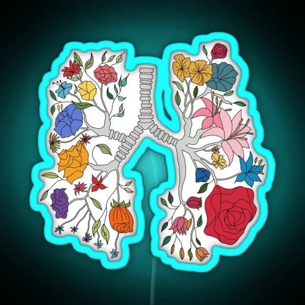 Flower Lungs RGB Neon Sign
