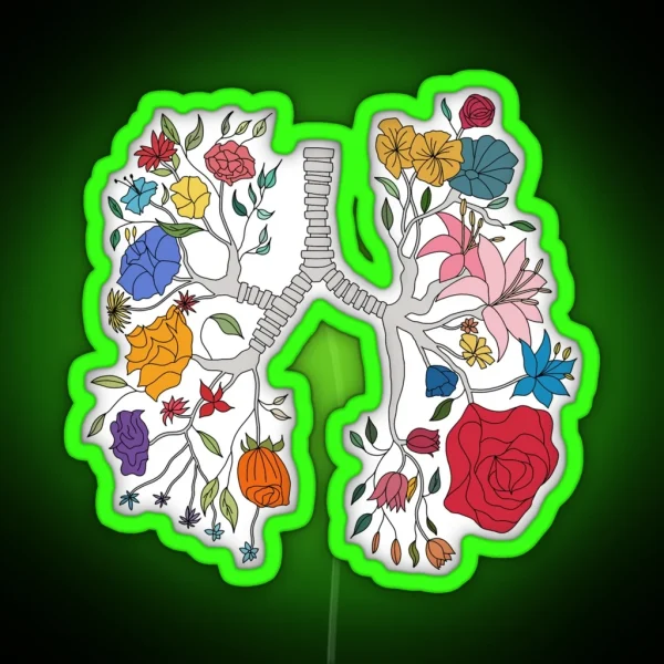 Flower Lungs RGB Neon Sign