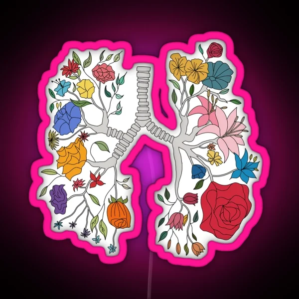 Flower Lungs RGB Neon Sign