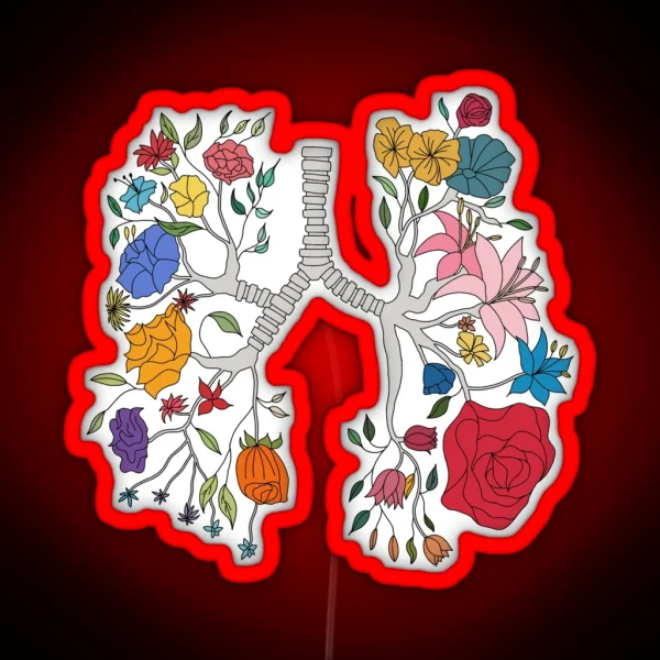 Flower Lungs RGB Neon Sign