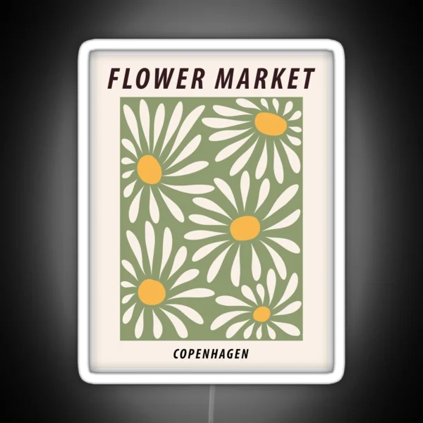 Flower Market Poster Copenhagen Posters RGB Neon Sign