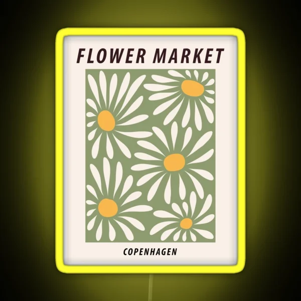 Flower Market Poster Copenhagen Posters RGB Neon Sign