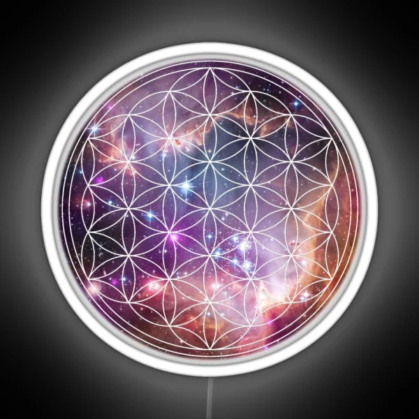 Flower Of Life Sacred Geometry RGB Neon Sign