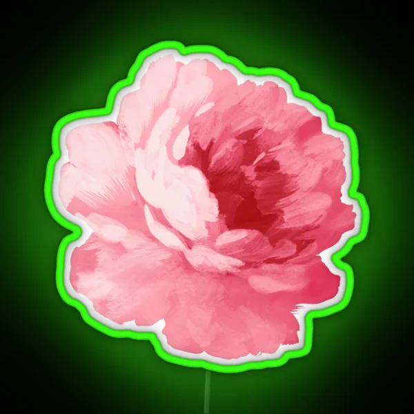 Flower Pink Peony RGB Neon Sign