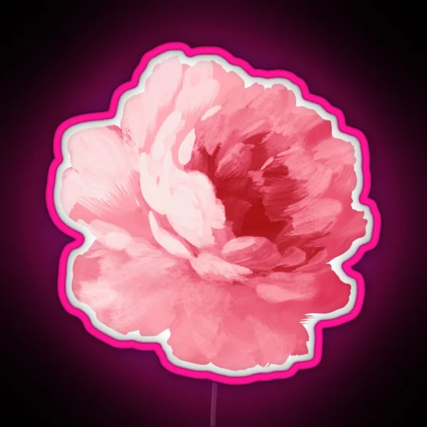 Flower Pink Peony RGB Neon Sign