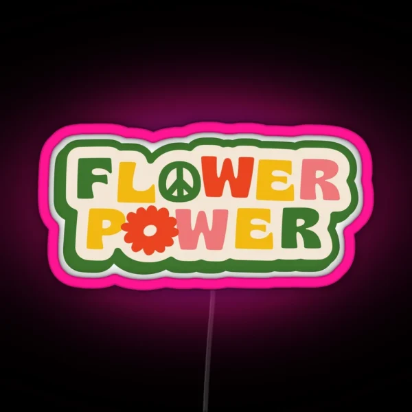 FLOWER POWER RGB Neon Sign