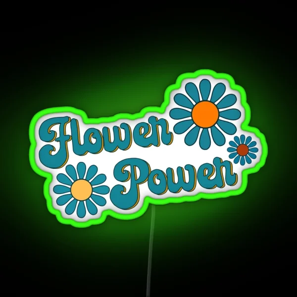 Flower Power RGB Neon Sign