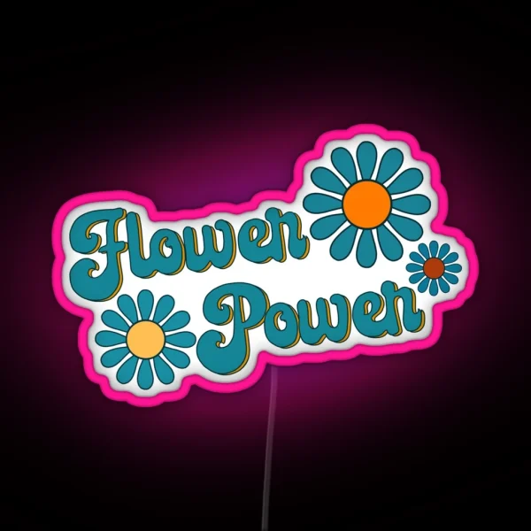 Flower Power RGB Neon Sign