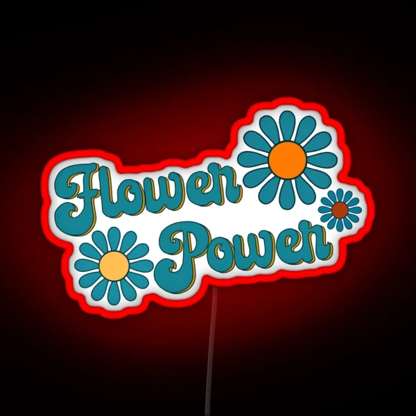 Flower Power RGB Neon Sign