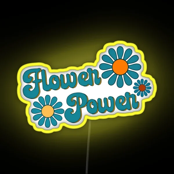 Flower Power RGB Neon Sign