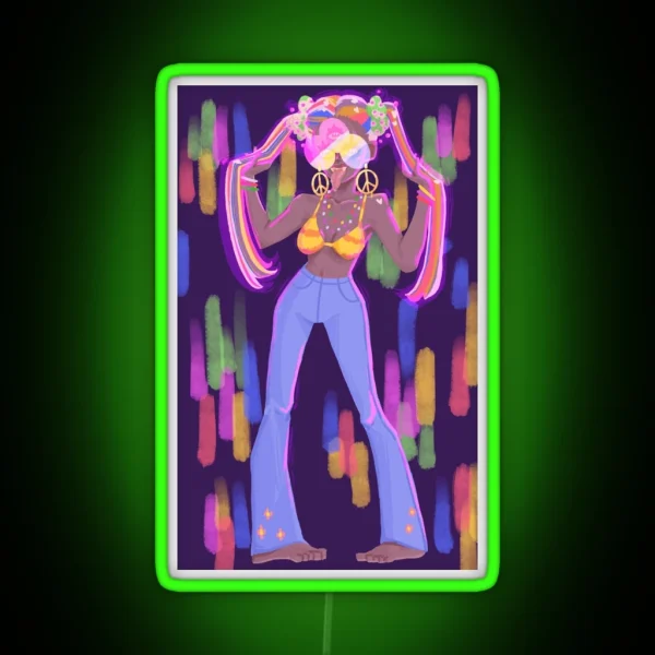 Flower Power RGB Neon Sign