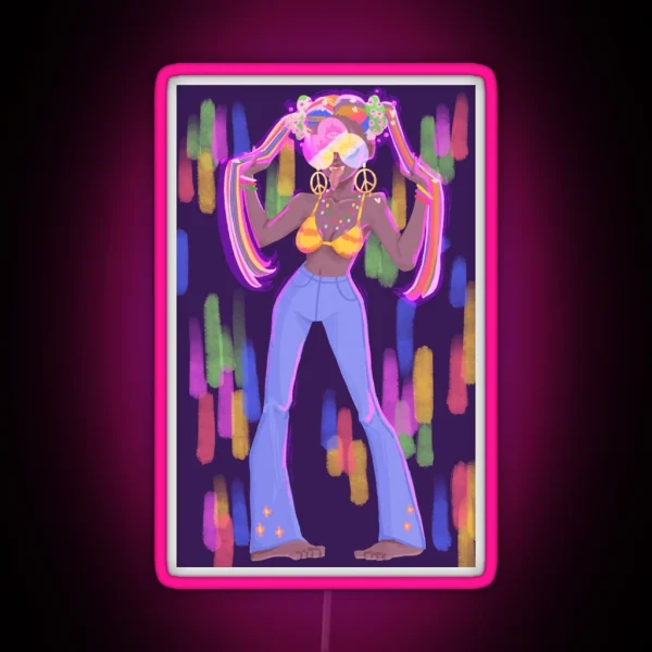 Flower Power RGB Neon Sign
