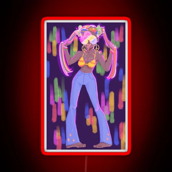 Flower Power RGB Neon Sign