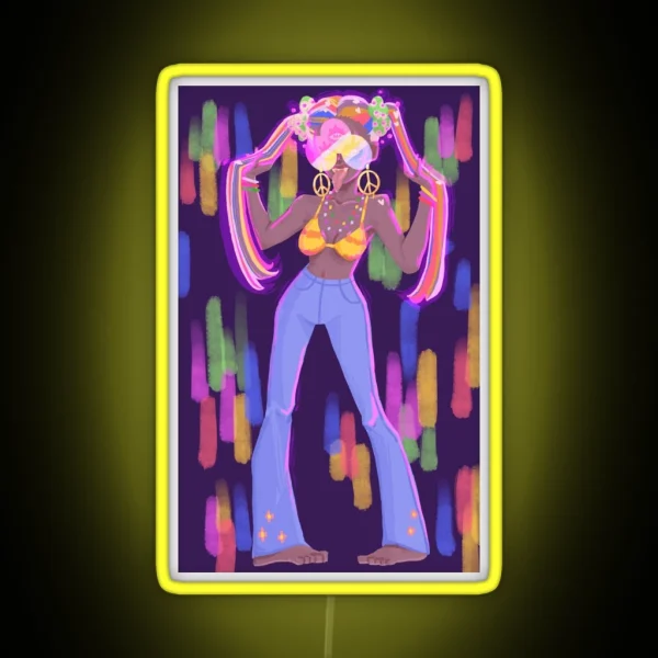 Flower Power RGB Neon Sign