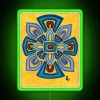 Add vibrant colorful romance with our flower star cross sign