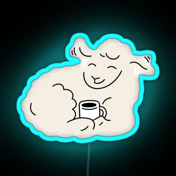 Fluffy Lamb Chamberlain Coffee RGB Neon Sign