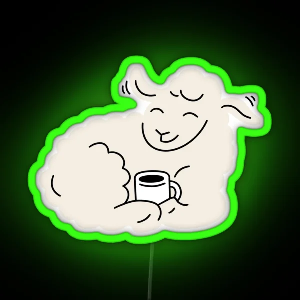 Fluffy Lamb Chamberlain Coffee RGB Neon Sign