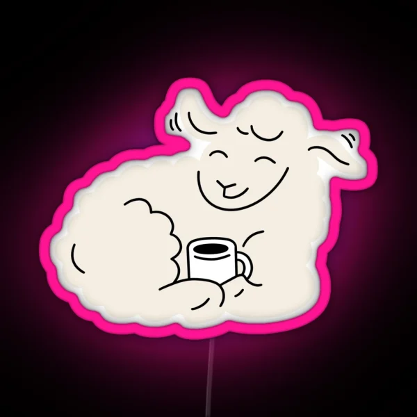 Fluffy Lamb Chamberlain Coffee RGB Neon Sign