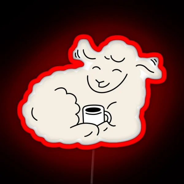 Fluffy Lamb Chamberlain Coffee RGB Neon Sign