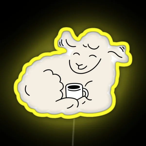 Fluffy Lamb Chamberlain Coffee RGB Neon Sign