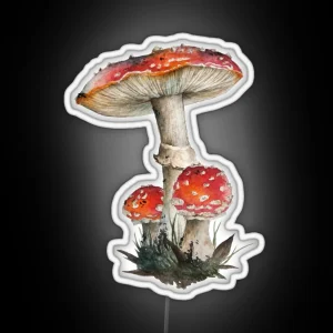 Fly Agaric Watercolour RGB Neon Sign