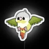 Brighten up with this vibrant Flying Conure colored neon sign.