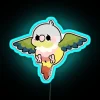 Neon Tropical Parrot Color Changing Wall Decor Sign Art Piece