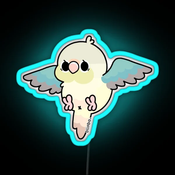 Flying Conure Pineapple Turquoise GCC RGB Neon Sign
