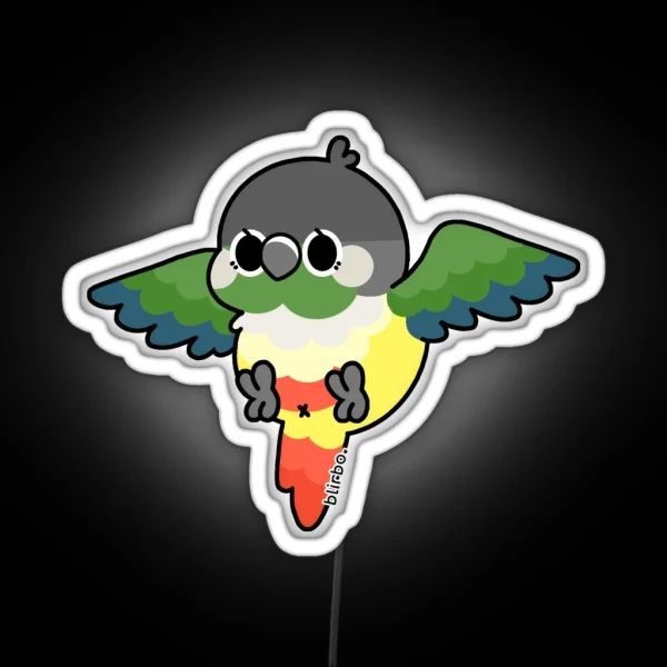 Flying Conure Yellow Sided Green Cheek RGB Neon Sign