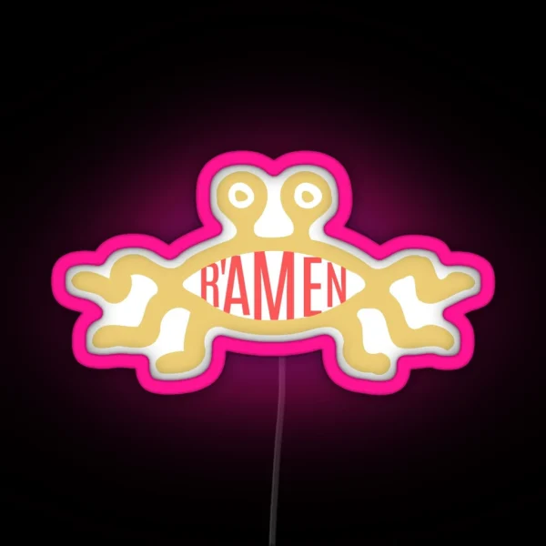 Flying Spageti Monster R Amen RGB Neon Sign