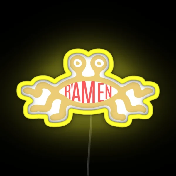 Flying Spageti Monster R Amen RGB Neon Sign