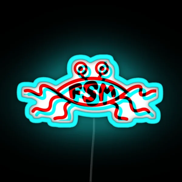 Flying Spaghetti Monster RGB Neon Sign