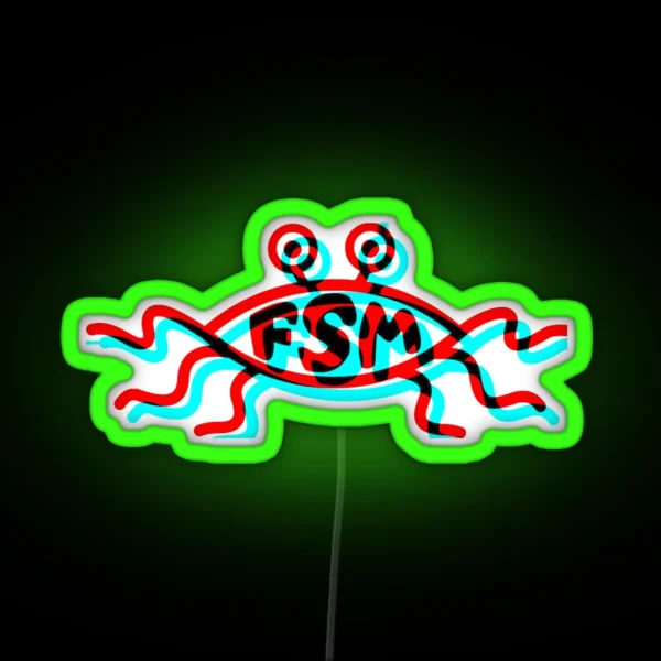 Flying Spaghetti Monster RGB Neon Sign
