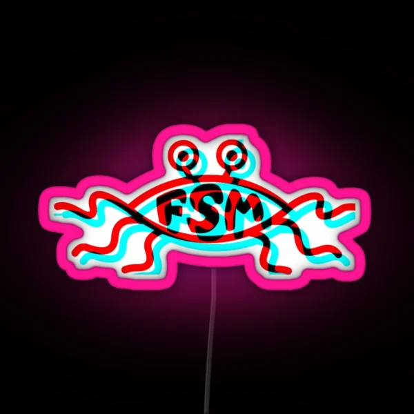 Flying Spaghetti Monster RGB Neon Sign