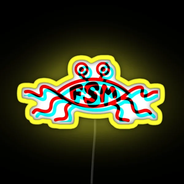 Flying Spaghetti Monster RGB Neon Sign