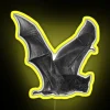 Vibrant RGB LED vampire bat flying creature neon bar decor