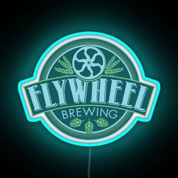 Flywheel Brewing Logo RGB Neon Sign