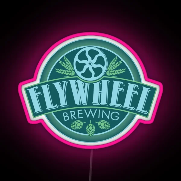 Flywheel Brewing Logo RGB Neon Sign