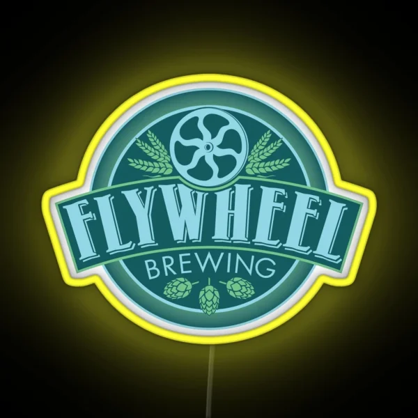Flywheel Brewing Logo RGB Neon Sign