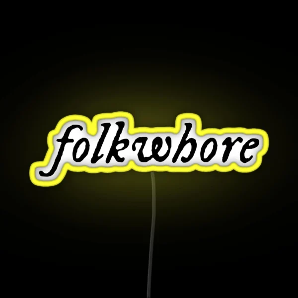 Folkwhore Iconic Font Folklore Lover RGB Neon Sign