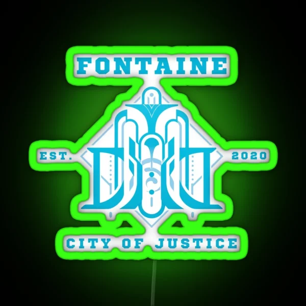 Fontaine Genshin Impact RGB Neon Sign