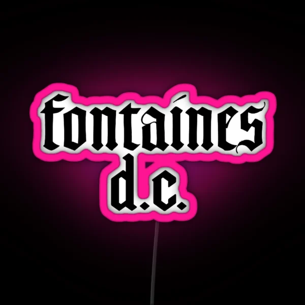 Fontaines D C Logo RGB Neon Sign