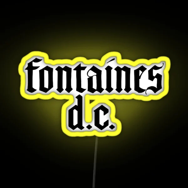 Fontaines D C Logo RGB Neon Sign