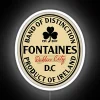 RGB neon lightbox featuring Irish post-punk band Fontaines D.C.'s logo