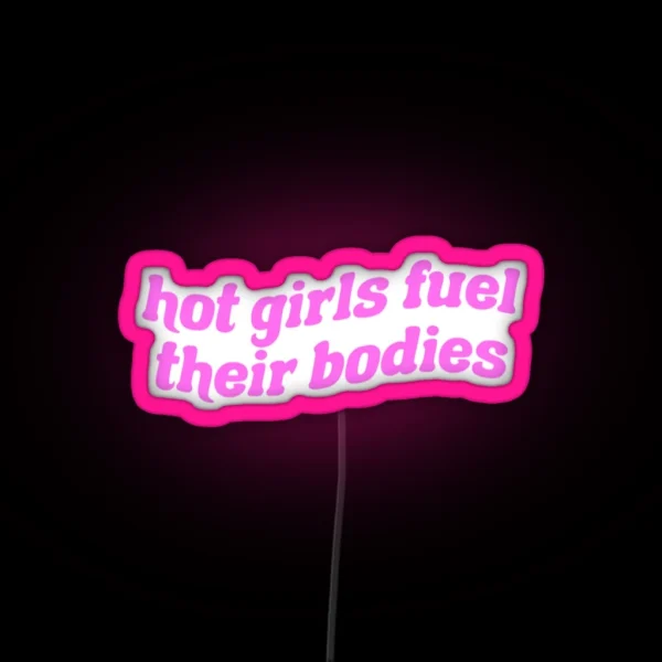 Food Is Fuel Hot Girl Eating Disorder Recovery RGB Neon Sign