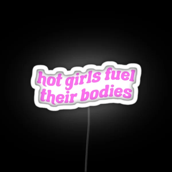 Food Is Fuel Hot Girl Eating Disorder Recovery RGB Neon Sign