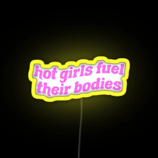 Food Is Fuel Hot Girl Eating Disorder Recovery RGB Neon Sign