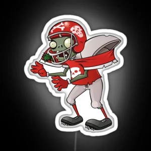 Football Zombie From Plants Vs Zombies RGB Neon Sign