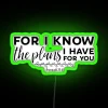 RGB Neon Home Decor Sign with Inspirational Bible Verse Quote