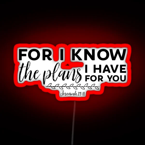 For I Know The Plans I Have For You RGB Neon Sign